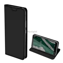   HUSĂ! - Husa DUX DUCIS SKIN PRO in picioare, efect piele (FLIP, deschidere laterala, suport card bancar, functie suport birou) NEGRU Nokia 1 Plus