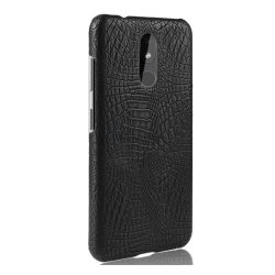   HUSĂ! - Protectie din plastic pentru telefon (efect piele, model piele de crocodil) NEGRU Nokia 3.2