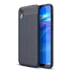   HUSĂ! - Husă silicon pentru telefon (rezistent la impact mediu, efect de piele, model de cusătură) pentru Huawei Y5 (2019), Honor 8S (2019), Honor 8S (2020)