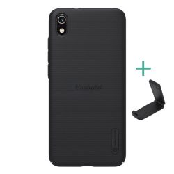   HUSĂ! - Protector de telefon din plastic NILLKIN SUPER FROSTED (cauciucat, suprafata aspra + suport de masa) NEGRU Xiaomi Redmi 7A