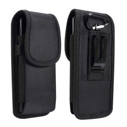   HUSĂ! - Geantă permanentă, material textil (universală, husă pentru curea cu închidere în talie, velcro, suport pentru carduri bancare, impermeabilă, dimensiune 4.7-5") NEGRU