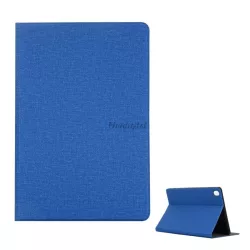   Carcasa in picioare, efect piele (FLIP, deschidere laterala, suport de masa, efect textil) ALBASTRU INCHIS Huawei MediaPad M6 10.8 LTE, Huawei MediaPad M6 10.8 WIFI