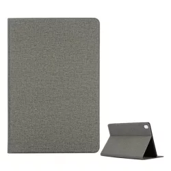   Husă în picioare, efect piele (FLIP, deschidere laterală, suport pentru masă, efect textil) GRI Huawei MediaPad M6 10.8 LTE, Huawei MediaPad M6 10.8 WIFI