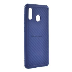   Protector de telefon din silicon ROAR CARBON ARMOR (rezistență medie la impact, colț cu pernă de aer, model carbon) ALBASTRU Samsung Galaxy A30 (SM-A305F), Samsung Galaxy A20 (SM-A205F)