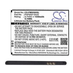   Baterie CAMERON SINO Li-Ion (3,7V/1550mAh, compatibil cu Prestigio PSP5551DUO) NEGRU