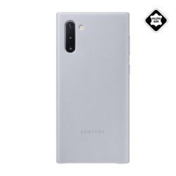   HUSĂ! - Protectie de telefon din plastic SAMSUNG (spate din piele naturala) GRI Samsung Galaxy Note 10 (SM-N970F)