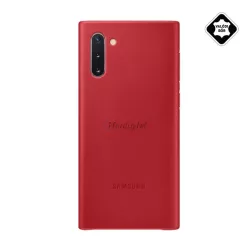   HUSĂ! - Protectie de telefon din plastic SAMSUNG (spate din piele naturala) ROSU Samsung Galaxy Note 10 (SM-N970F)