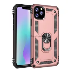   HUSĂ! - Protector de telefon din plastic Defender (rezistență medie la impact, interior din silicon, inel suport telefon, placă metalică încorporată) ROSE GOLD Apple iPhone 11 Pro Max