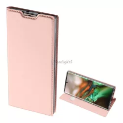   HUSĂ! - Husa DUX DUCIS SKIN PRO in picioare, efect piele (FLIP, deschidere laterala, suport card bancar, functie suport birou) ROSE GOLD Samsung Galaxy Note 10 (SM-N970F)