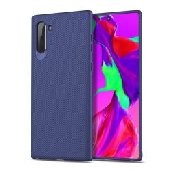   HUSĂ! - Protector de telefon din silicon (rezistență medie la impact, model în dungi) ALBASTRU ÎNCHIS Samsung Galaxy Note 10 (SM-N970F)