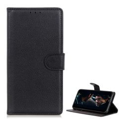   HUSĂ! - Husă stativă cu efect de piele (FLIP, deschidere laterală, desktop, premium) negru Samsung Galaxy Note 10 (SM-N970F)