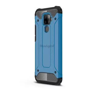 HUSĂ! - Protector de telefon din plastic Defender (rezistenta la impact mediu, colt cu perna de aer, interior din silicon, efect metalic) ALBASTRU DESCHI Huawei Mate 30 Lite (Nova 5i Pro)