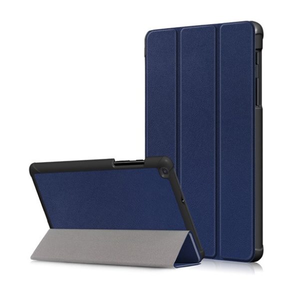 Husă în picioare, efect piele (FLIP activ, deschidere laterală, TRIFOLD, suport desktop) ALBASTRU ÎNCHIS Samsung Galaxy Tab A 8.0 WIFI (2019) SM-T290, Samsung Galaxy Tab A 8.0 LTE (2019) SM-T295