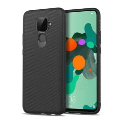   HUSĂ! - Protectie din silicon pentru telefon (rezistenta medie la impact, model in dungi) NEGRU Huawei Mate 30 Lite (Nova 5i Pro)