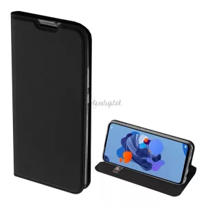 HUSĂ! - Husa DUX DUCIS SKIN PRO in picioare, efect piele (FLIP, deschidere laterala, suport card bancar, functie suport birou) NEGRU Huawei Mate 30 Lite (Nova 5i Pro)