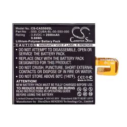   Baterie Li-Polymer CAMERON SINO (3,8V/2600mAh, compatibil CAT CUBA-BL-00-S50-000) BLACK CAT S50
