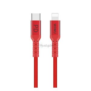 Cablu de date WIWU (Tip-C - fulger, încărcător rapid PD, 100 cm) ROȘU