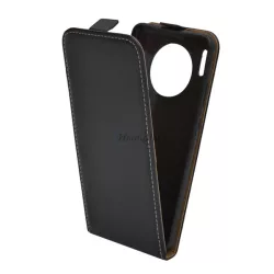   HUSĂ! - Husa in picioare, efect piele (FLIP, deschidere in jos, suport din silicon) NEGRU Huawei Mate 30