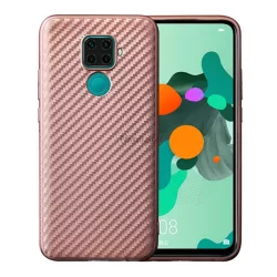   HUSĂ! - Protectie de telefon din silicon (model carbon) ROSE GOLD Huawei Mate 30 Lite (Nova 5i Pro)