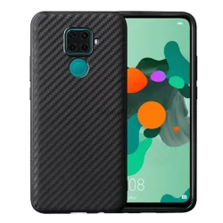  HUSĂ! - Protectie de telefon din silicon (model carbon) NEGRU Huawei Mate 30 Lite (Nova 5i Pro)