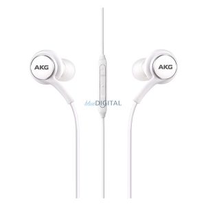 Căști SAMSUNG STAREO (mufă de 3,5 mm, buton de înregistrare, control al volumului, 2 perechi de muguri de urechi, Tuned by AKG) ALB