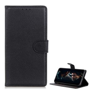 Husă stativă cu efect de piele (FLIP, deschidere laterală, desktop, premium) negru Samsung Galaxy XHusă Pro (SM-G715F) XHusă Pro EE