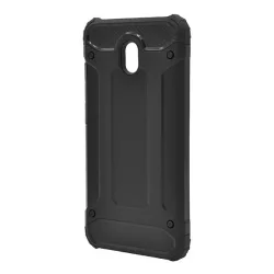   HUSĂ! - Protector de telefon din plastic Defender (rezistenta medie la impact, colt cu perna de aer, interior din silicon, efect metalic) NEGRU Xiaomi Redmi 8A