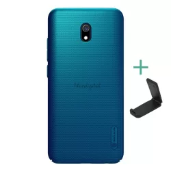   HUSĂ! - Protector de telefon din plastic NILLKIN SUPER FROSTED (cauciucat, suprafata aspra + suport de masa) ALBASTRU INCHIS Xiaomi Redmi 8A