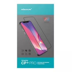   Sticlă de protecție pentru ecran NILLKIN CP+ PRO (margine rotunjită 2.5D, curbată, lipici complet, rezistent la zgârieturi, filtrare UV, 0,33 mm, 9H) NEGRU Honor 10 Lite, Huawei P Smart (2019)