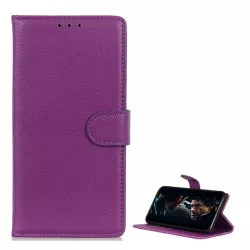   HUSĂ! - Husă stativă, efect de piele (FLIP, deschidere laterală, desktop, premium) LILA Xiaomi Redmi Note 8T