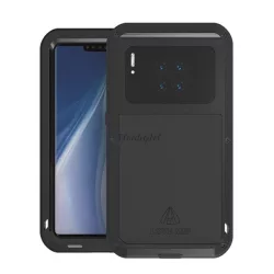   HUSĂ! - Cauciuc protector LOVE MEI protector telefon (rezistent la impact, cadru metalic) NEGRU Huawei Mate 30 Pro