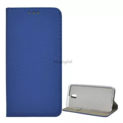   HUSĂ! - Carcasa in picioare, efect piele (FLIP, deschidere laterala, functie suport de masa, model romb) ALBASTRU INCHIS LG K30 2019 (LMX320)