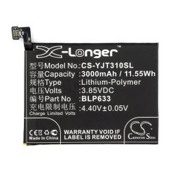   Baterie CAMERON SINO Li-Polymer (3,85V/3000mAh, compatibilă cu OnePlus BLP633) NEGRU