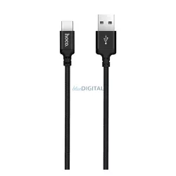   HOCO X14 cablu de date (USB - Type-C, încărcător rapid, 200cm, anti-rupere, șiret) NEGRU