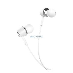 HOCO M70 Căști stereo (mufă de 3,5 mm, microfon, buton de înregistrare) ALB