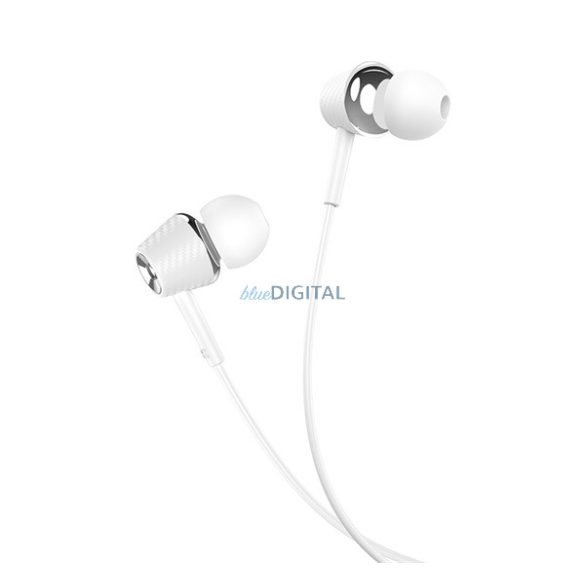 HOCO M70 Căști stereo (mufă de 3,5 mm, microfon, buton de înregistrare) ALB