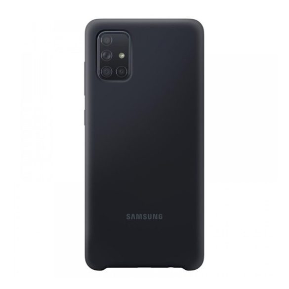 SAMSUNG silicon telefon Husă negru Samsung Galaxy A71 (SM-A715F)
