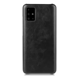   HUSĂ! - Protecție din plastic pentru telefon (efect piele) negru Samsung Galaxy A51 (SM-A515F)