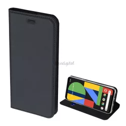   HUSĂ! - Husa DUX DUCIS SKIN PRO in picioare, efect piele (FLIP, deschidere laterala, suport card bancar, functie suport birou) NEGRU Google Pixel 4 XL