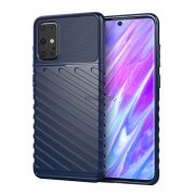   Protector de telefon din silicon (rezistent mediu la impact, cu dungi, model convex) ALBASTRU ÎNCHIS Samsung Galaxy S20 Plus (SM-G985F), Samsung Galaxy S20 Plus 5G (SM-G986)
