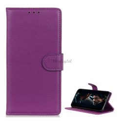   HUSĂ! - Husă în picioare, efect piele (FLIP, deschidere laterală, funcție de suport pentru desktop, premium) PURPLE Samsung Galaxy S20 (SM-G980F), Samsung Galaxy S20 5G (SM-G981U)