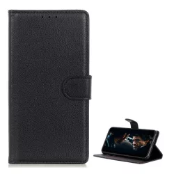   HUSĂ! - Husă în picioare, efect piele (FLIP, deschidere laterală, funcție de suport pentru desktop, premium) NEGRU Samsung Galaxy S20 Ultra (SM-G988F), Samsung Galaxy S20 Ultra 5G (SM-G988B)