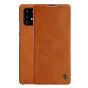   NILLKIN QIN husă în picioare, efect de piele (FLIP, deschidere laterală, titular de card de credit) BARNA Samsung Galaxy S10 Lite (SM-G770F)