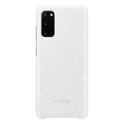   HUSĂ! - SAMSUNG plastic telefon protecție(ultra-subțire, apel și funcția de mesaj, iluminare LED) alb  Samsung Galaxy S20 (SM-G980F), Samsung Galaxy S20 5G (SM-G981U)