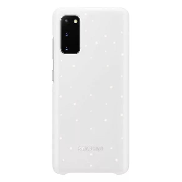 HUSĂ! - SAMSUNG plastic telefon protecție(ultra-subțire, apel și funcția de mesaj, iluminare LED) alb  Samsung Galaxy S20 (SM-G980F), Samsung Galaxy S20 5G (SM-G981U)