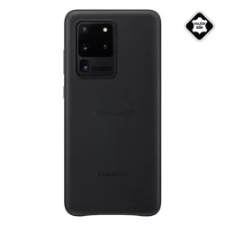   HUSĂ! - Protectie de telefon din plastic SAMSUNG (spate din piele naturala) NEGRU Samsung Galaxy S20 Ultra (SM-G988F), Samsung Galaxy S20 Ultra 5G (SM-G988B)