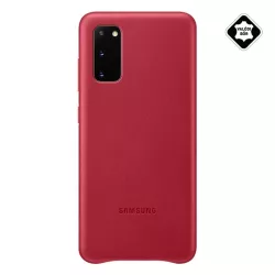   HUSĂ! - Protectie de telefon din plastic SAMSUNG (spate din piele naturala) ROSU Samsung Galaxy S20 (SM-G980F), Samsung Galaxy S20 5G (SM-G981U)