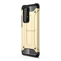   HUSĂ! - Protector de telefon din plastic Defender (rezistenta la impact mediu, colt cu perna de aer, interior din silicon, efect metalic) GOLD Huawei P40 Pro 5G
