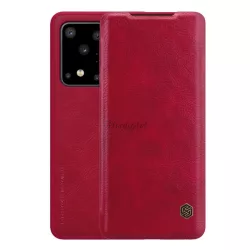   HUSĂ! - Husă NILLKIN QIN în picioare, efect piele (FLIP, deschidere laterală, suport card bancar) ROȘU Samsung Galaxy S20 Ultra (SM-G988F), Samsung Galaxy S20 Ultra 5G (SM-G988B)