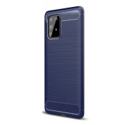   protecțiede telefon din silicon (rezistent la impact mediu, călcâi cu pernă de aer, periat, model de carbon) BLOC DE TĂIERE Samsung Galaxy S10 Lite (SM-G770F)
